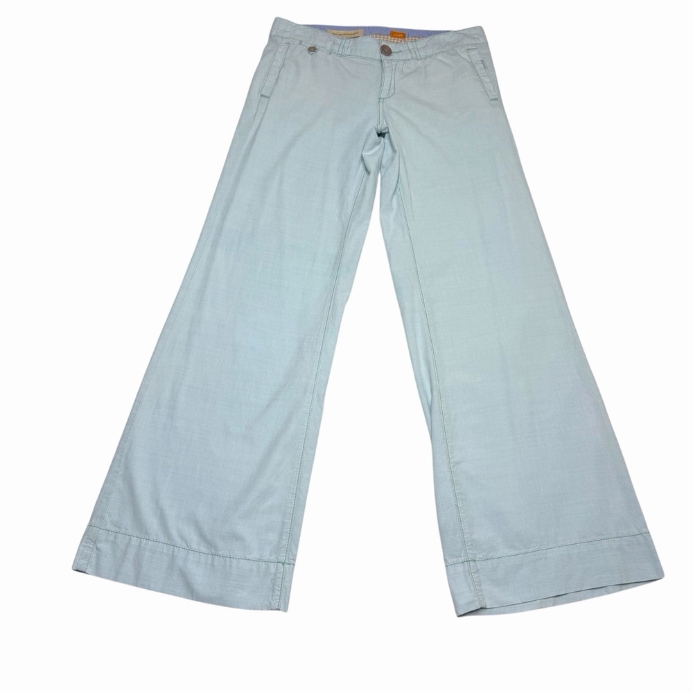 Anthropologie Pilcro and the Letterpress Pants 28 Light Blue Wide Leg Cotton
